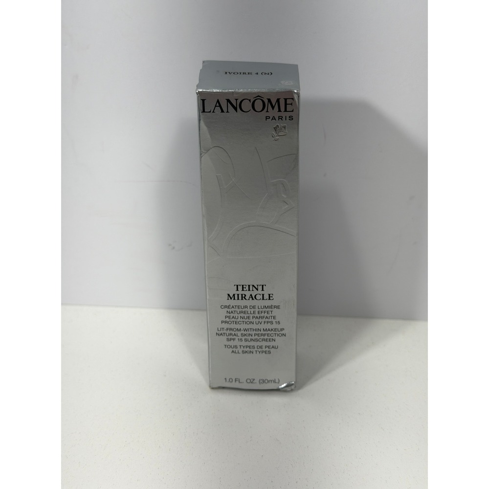 Lancome Teint Miracle Foundation SPF 15 Ivoire 4 (N) 1.0 oz Liquid Makeup New